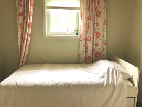 Upstairs bedroom with twin beds